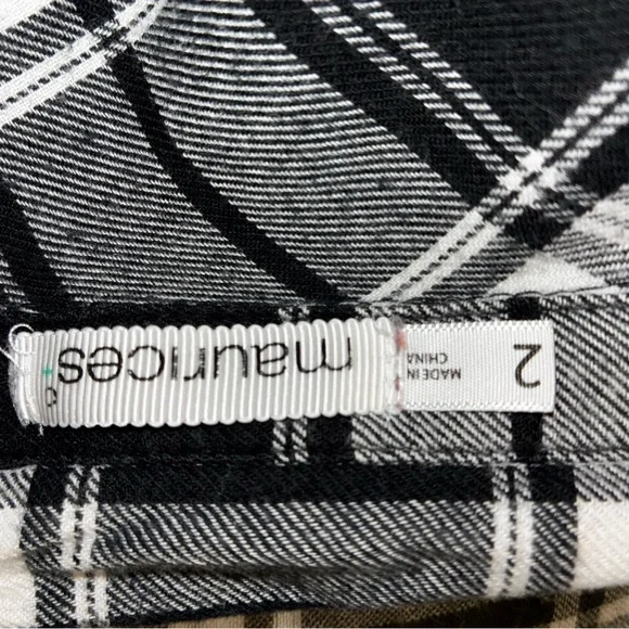 Maurices Monochrome Plaid Shirt - Picture 4 of 4